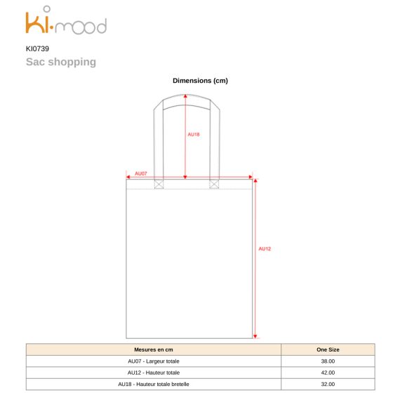 À partir de 2,10€* - Kimood KI0739 - Sac Shopping