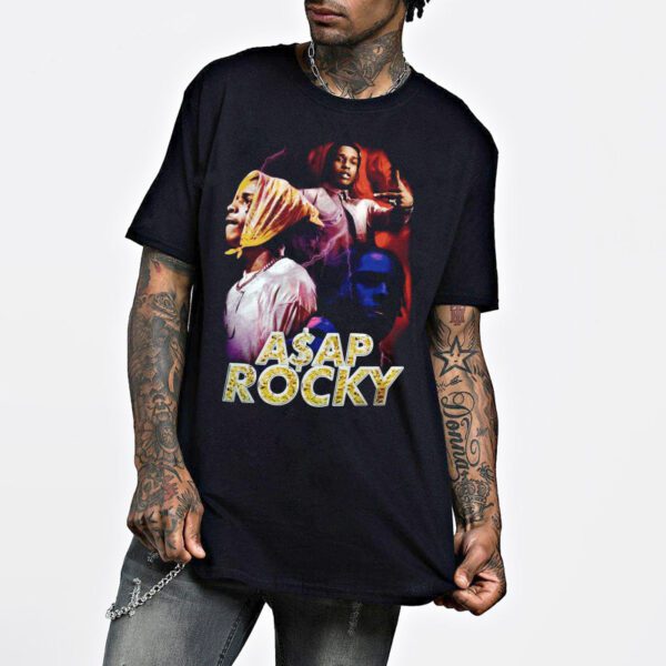 T shirt noir asap rocky