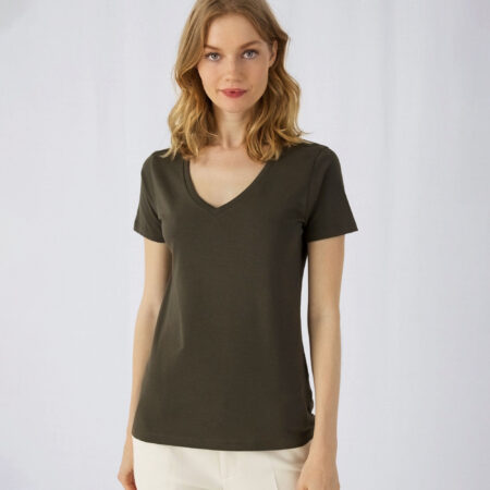 À partir de* 4,98€ - B&C CGTW045 - T-Shirt Femme Organic Col V