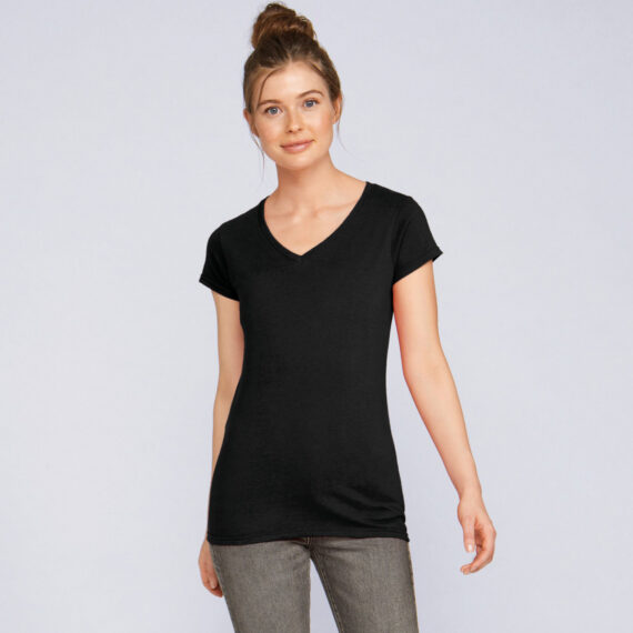 À partir de* 3,44€ - Gildan GI64V00L - T-Shirt Femme Col V