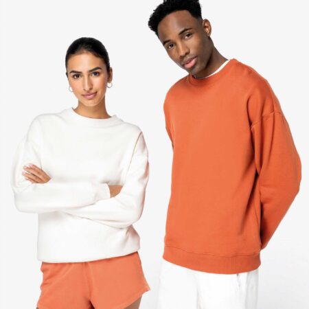 Sweat-Shirt Écoresponsable À Col Rond Oversize Unisexe
