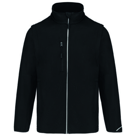 Veste Softshell Sport Manches Amovibles Unisexe Black