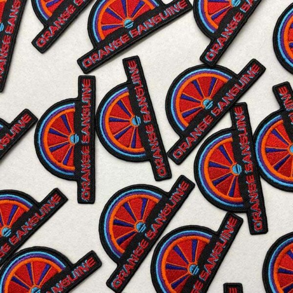 Étiquettes Personnalisées 25 patch orange sanguine